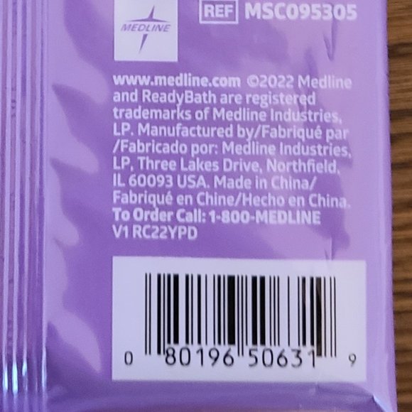 3 Pack Medline ReadyBath 8 Disposable Bathing Cloths For Personal Care! - Picture 9 of 9
